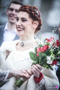 Mariage romantique en hiver dans les Pyrénées